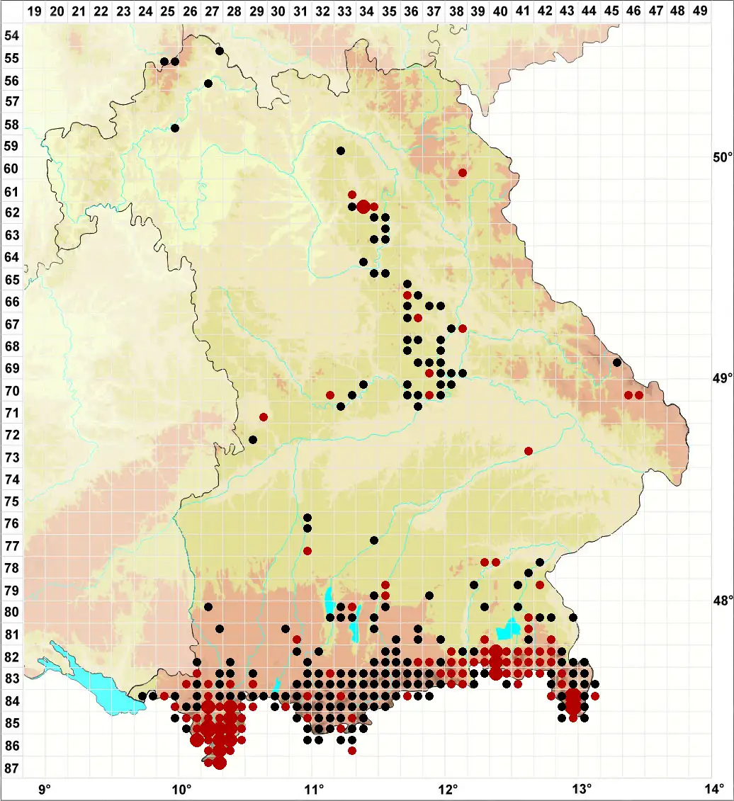 Verbreitungskarte regional