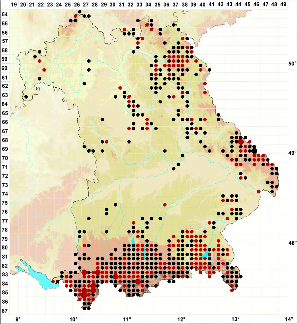 Verbreitungskarte regional