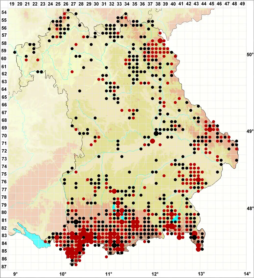 Verbreitungskarte regional